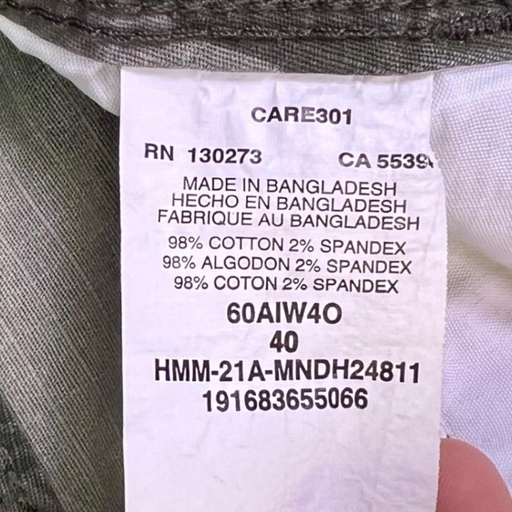 Wrangler Shorts Mens 40 Green Cargo Camo Relaxed Casual Ripstop Stretch 39x8.5 - Picture 11 of 11